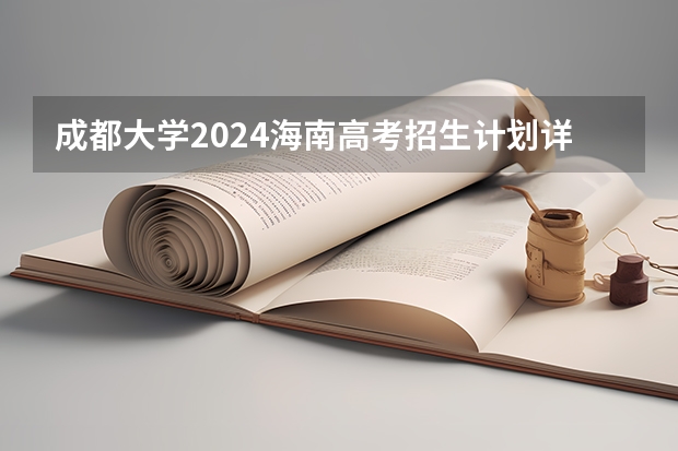 成都大学2024海南高考招生计划详解