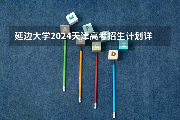 延边大学2024天津高考招生计划详解