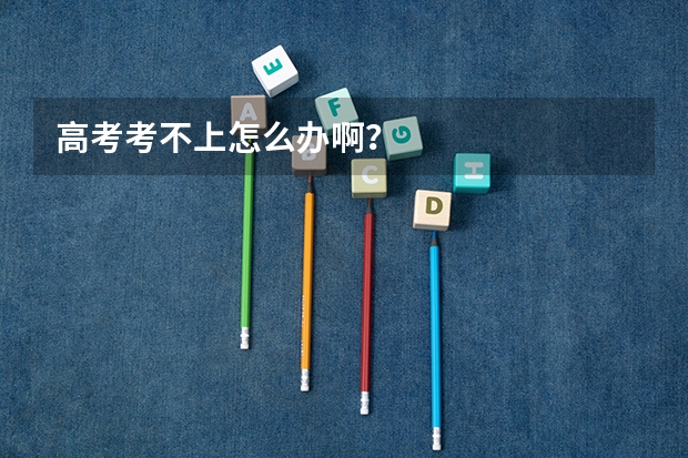 高考考不上怎么办啊？