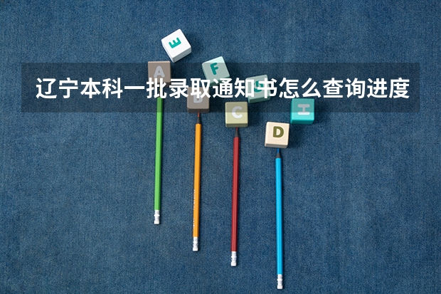 辽宁本科一批录取通知书怎么查询进度